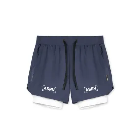 0622. TETRA-LITE™ 5" Liner Short - Navy/White