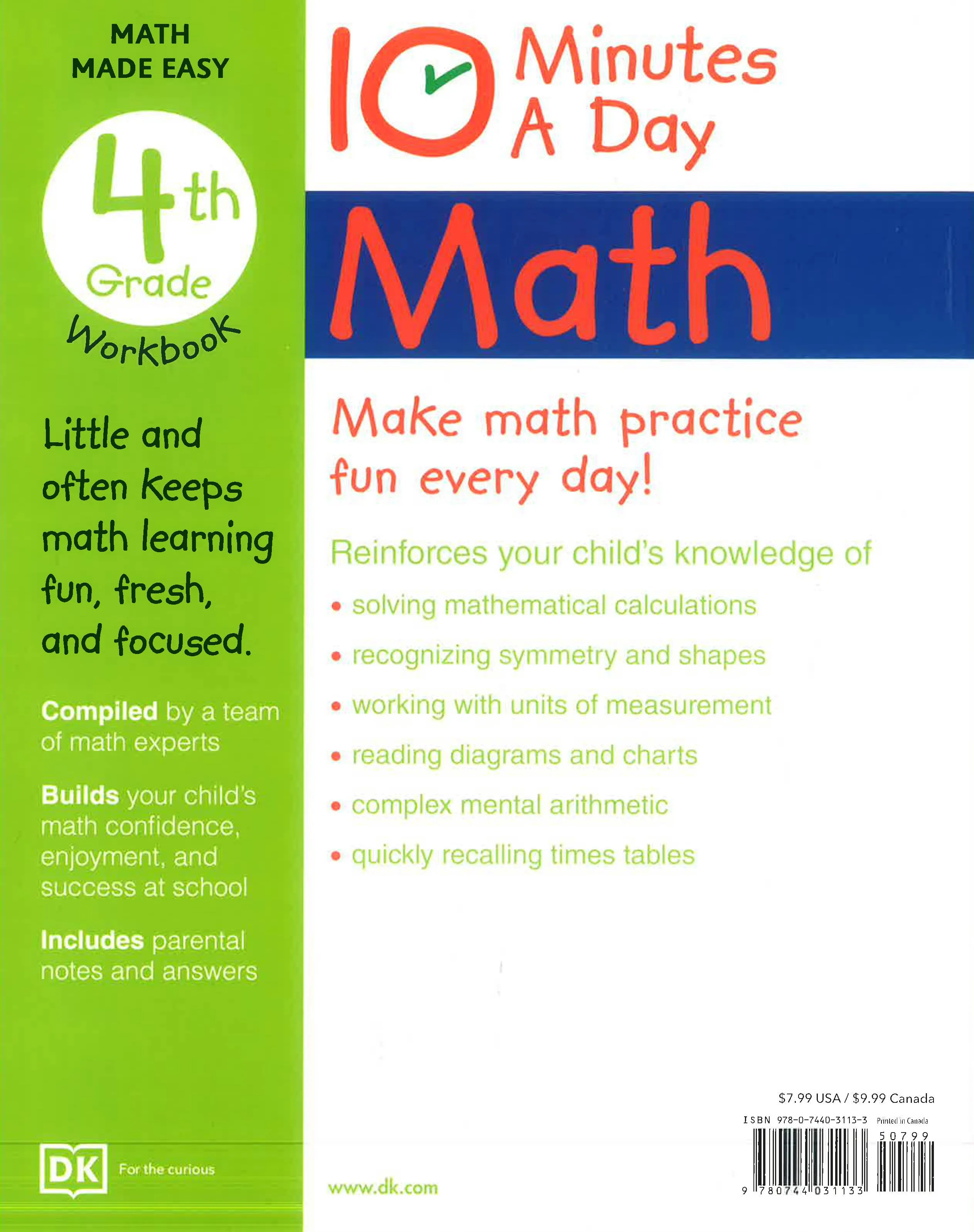 10 Minutes A Day Math, 4th Grade