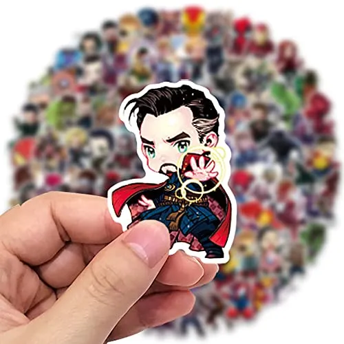 100Pcs Teens Superheros Stickers,Avengers Decals,Waterproof for Laptop Water Bottle Car Cup Computer Guitar Skateboard Luggage Bike Bumper, Kid/Teen Gift