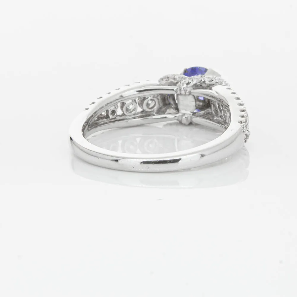 18ct White Gold 1.00ct Sapphire & Diamond Ring