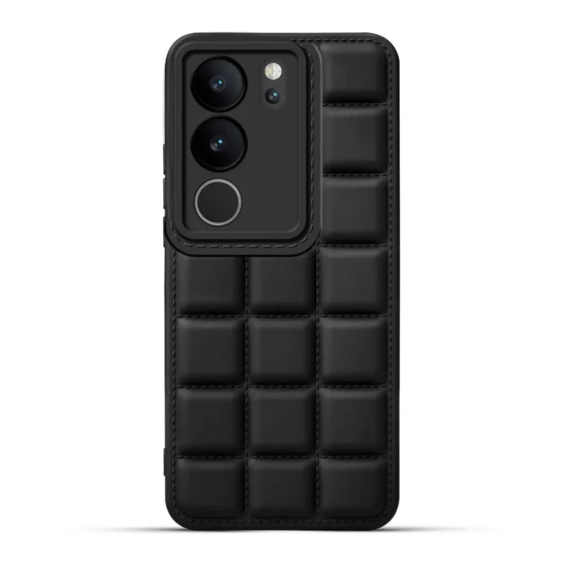 3D Grid Thread Design Silicone Phone Case Cover for Vivo V29 5G