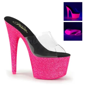 7" Stiletto Neon Glitter Platform (ADORE-701UVG)