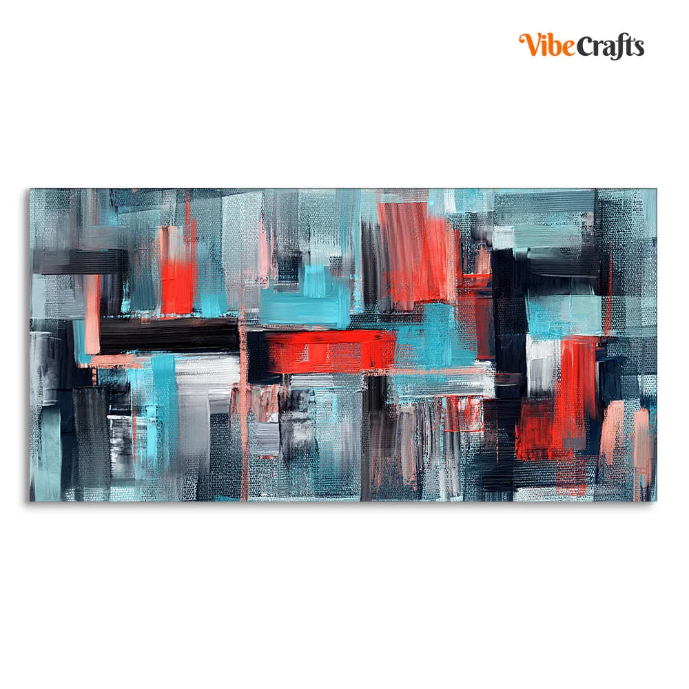 Abstract Art Colorful Strokes Canvas Wall Painting