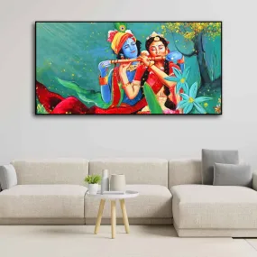 Abstract Art Radha Krishna Wall Painting