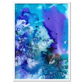 Abstract Watercolour Into the Blue II - Art Print