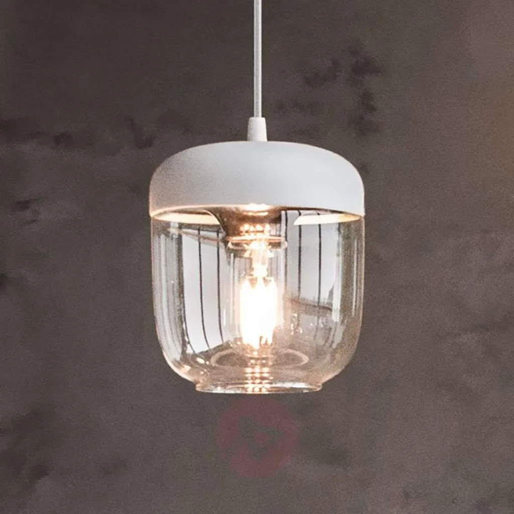 Acorn White Pendant Light