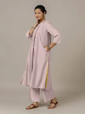 Alisha x Rozaana | A Line Kurta in Lilac with Thread Work | Coords or Only Kurta