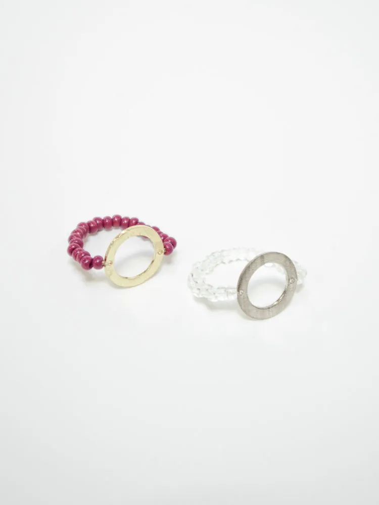 All Around Beaded Ring - Clear