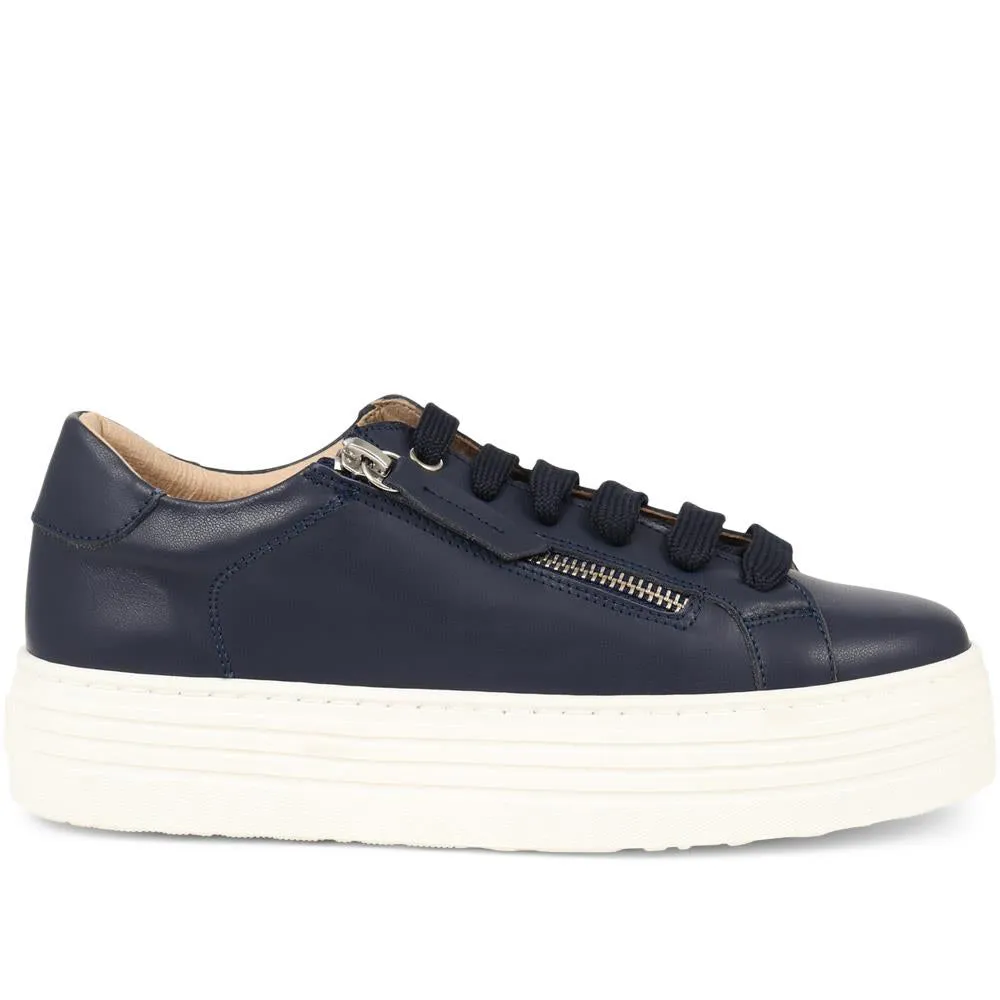 Amaliada Leather Platform Trainers - AMALIADA / 325 316