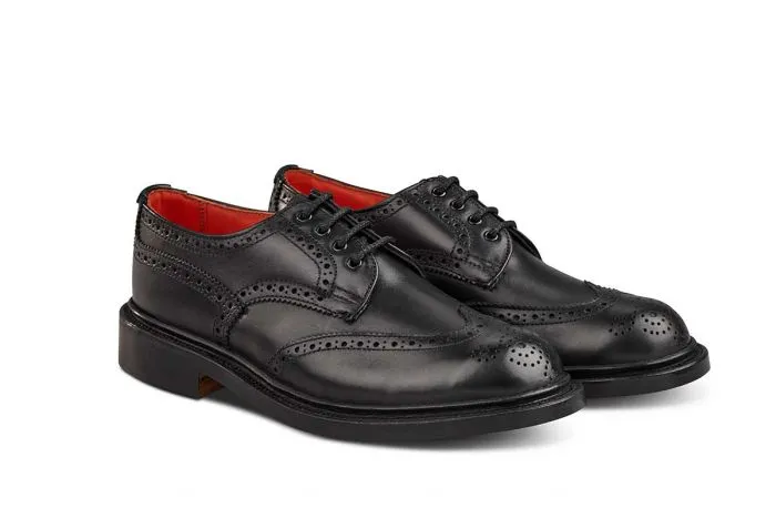 Anne Brogue Country Shoe - Black