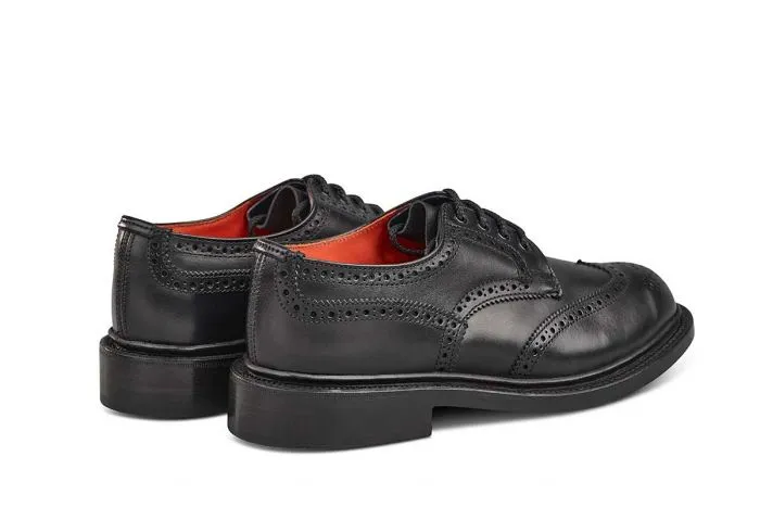 Anne Brogue Country Shoe - Black