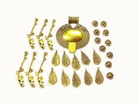 Antique Golden Beads, Charms & Pendant Combo