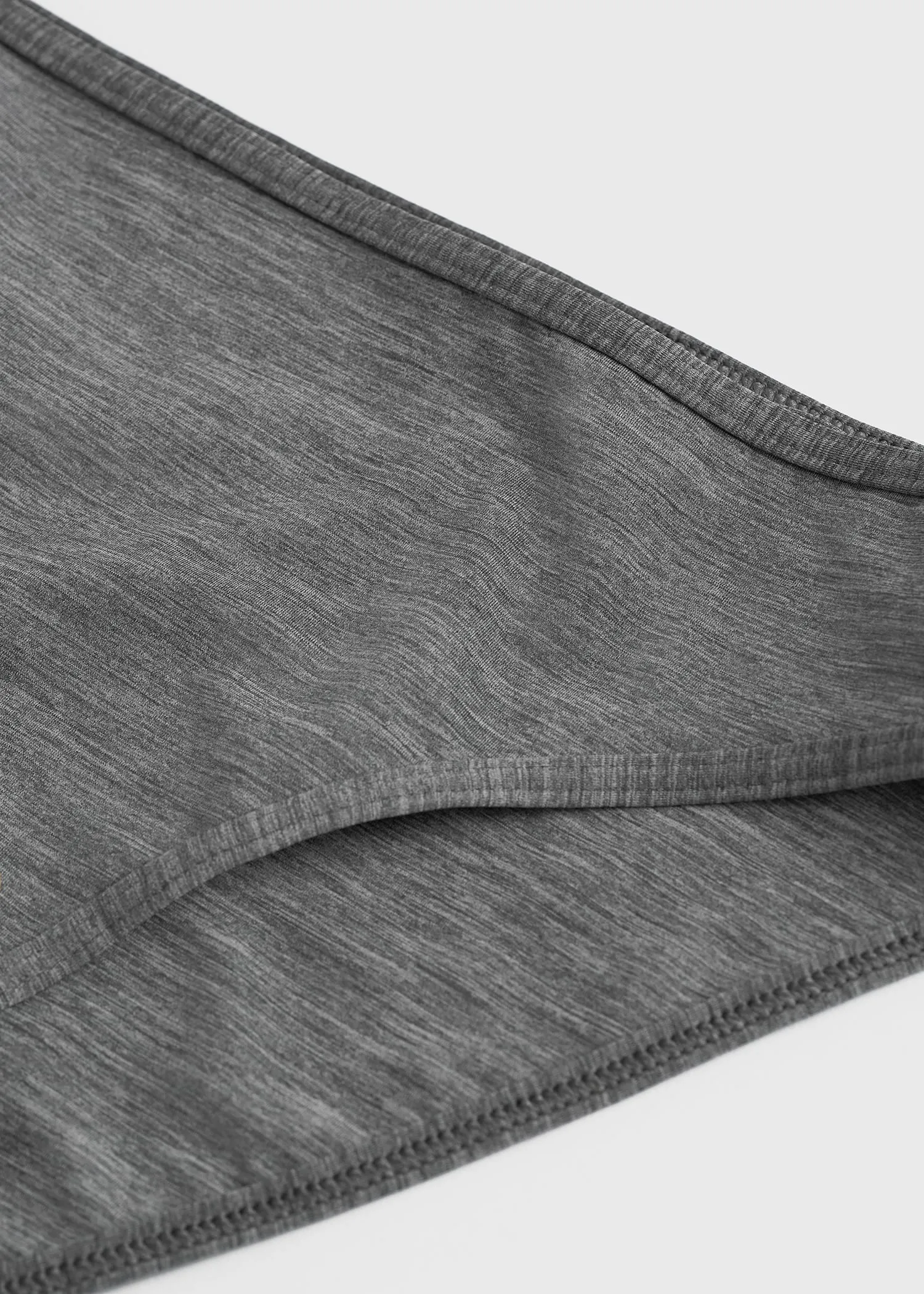 Binding-edge bikini bottoms grey melange