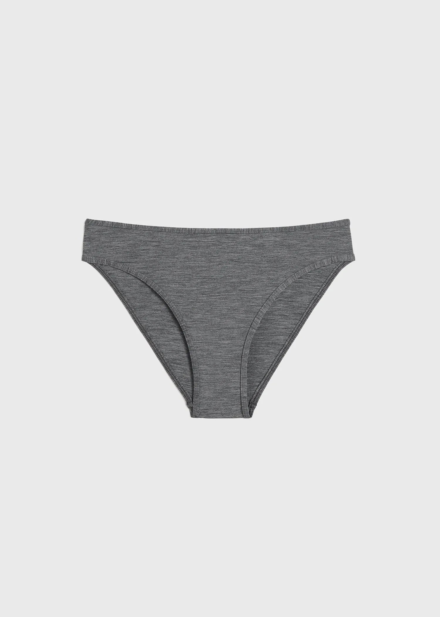 Binding-edge bikini bottoms grey melange