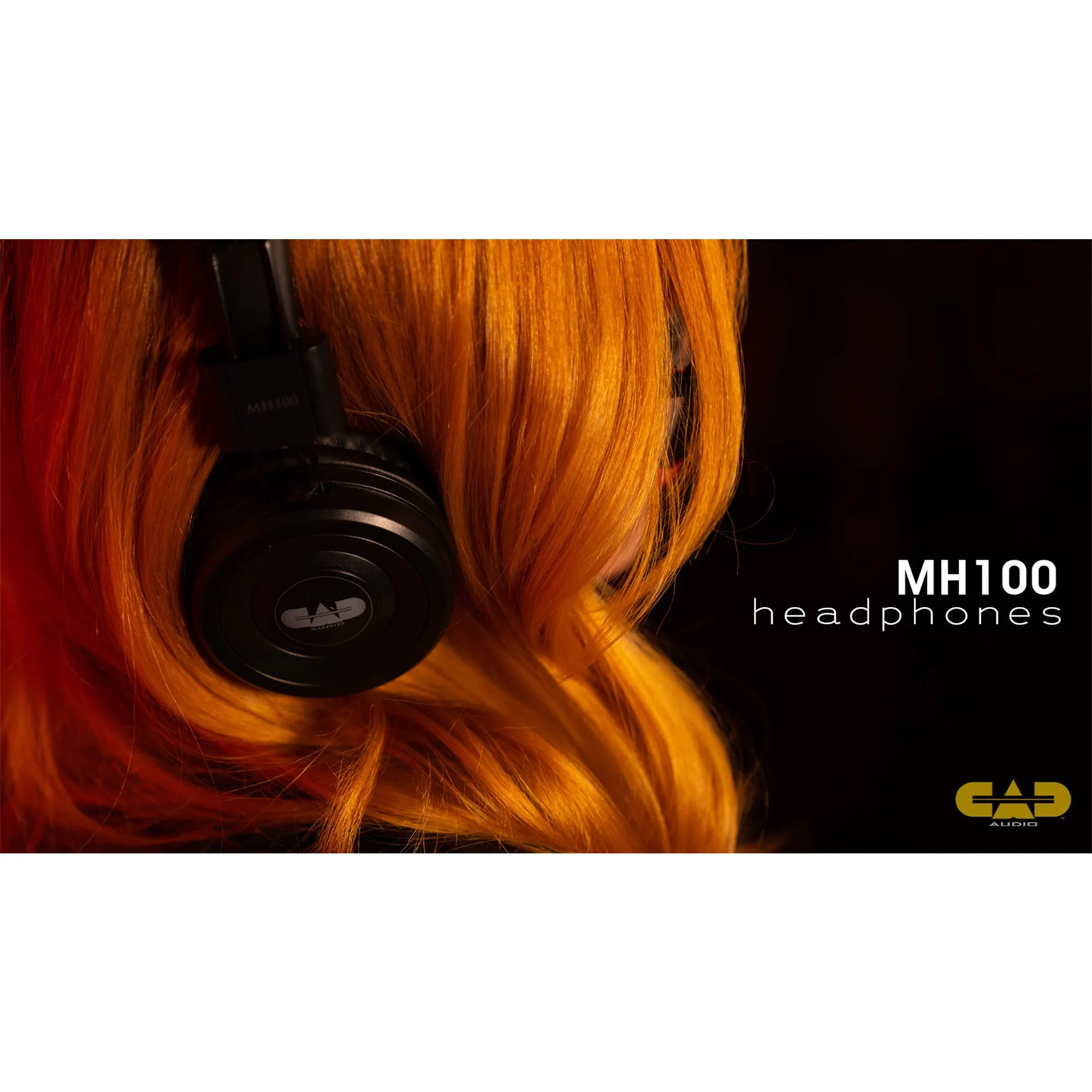 CAD Audio MH100 Closed-Back Studio Headphones with 40mm Drivers - Black