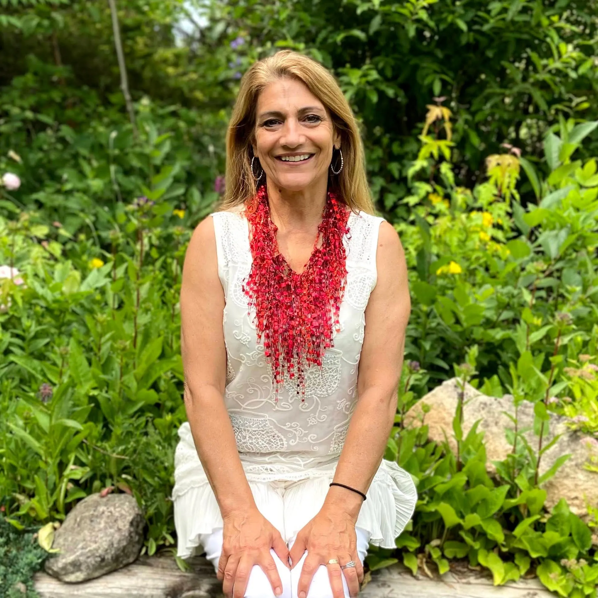 Christmas Red Scarf Necklace