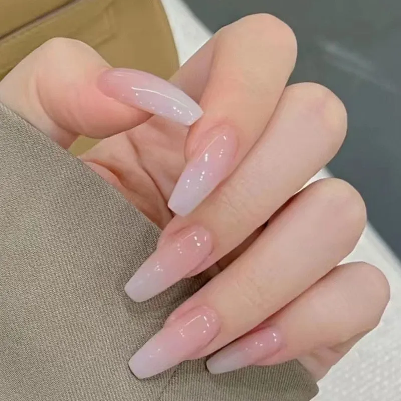 Clear Glittery Press On Nails