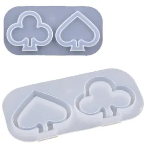 Club & Spade Shaker Silicone Mold (2 pieces)