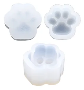 Crystal Studded Kitty Paw Silicone Mold