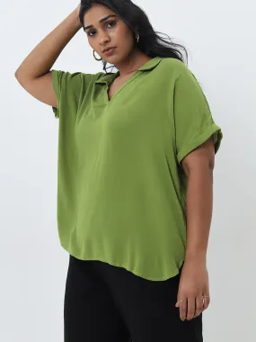 Gia Green Textured Top