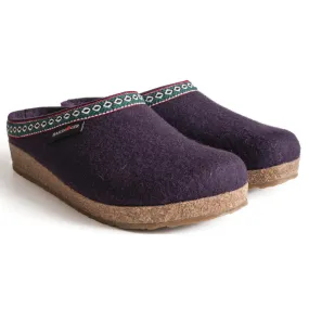 Haflinger GZ Eggplant Wool Slipper (Women's)