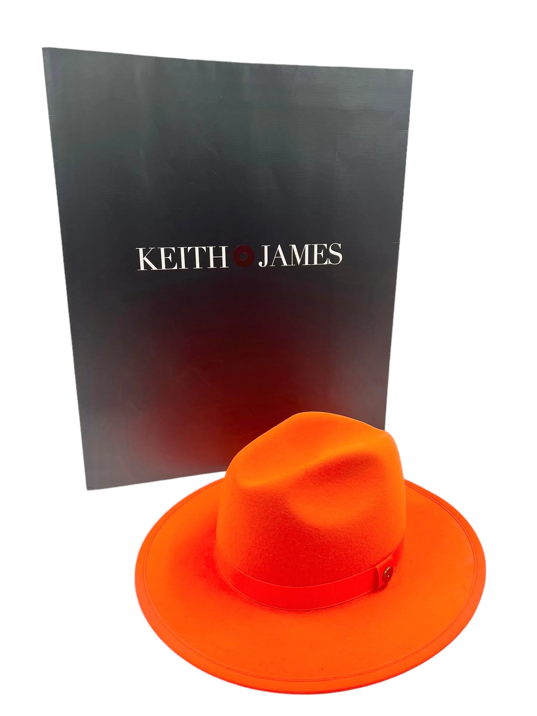 Keith James Size Large Tiger Orange Queen Fedora