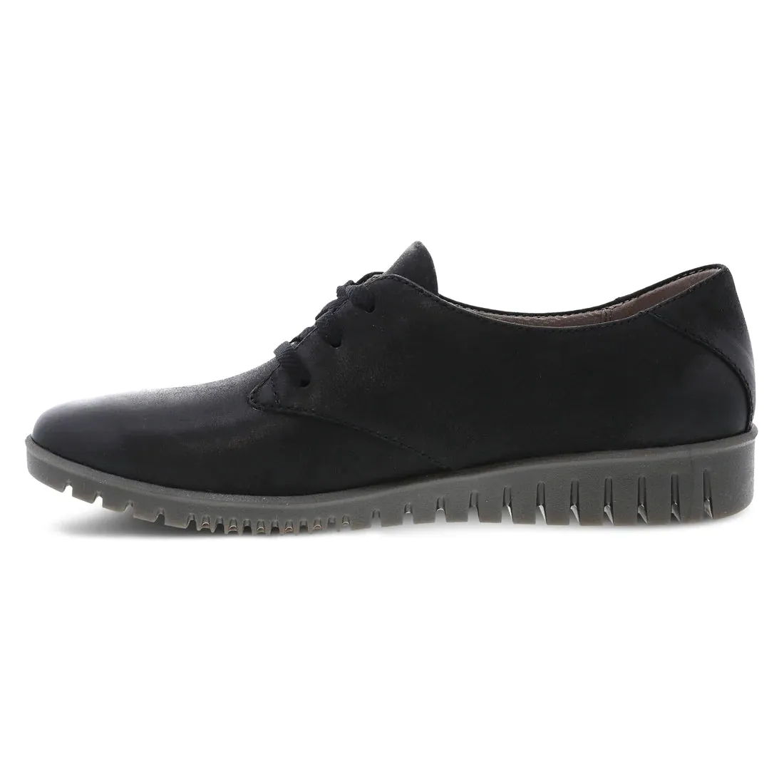 Libbie Leather Sneaker in Black