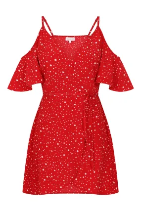 Marlin Dress In Red Star