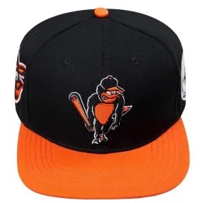 MLB BALTIMORE ORIOLES RETRO CLASSIC UNISEX PRIMARY LOGO WOOL SNAPBACK (BLACK/ORANGE)