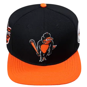 MLB BALTIMORE ORIOLES RETRO CLASSIC UNISEX PRIMARY LOGO WOOL SNAPBACK (BLACK/ORANGE)