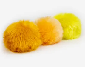 Neon Yellow, Rusty Yellow and Cantaloupe Pom Pack