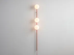 Pink bar opal ball wall light