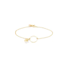 Pipa Freshwater Pearl Bracelet - Gold