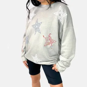 Poppy Pullover Sweatshirt Stone - Echo Stars