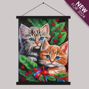 "Cute Cats" Crystal Art Scroll Kit 40x50cm