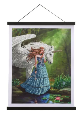 "Enchanted Pool" by Anne Stokes Crystal Art Scroll Kit 35x45cm