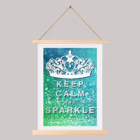 "Keep Calm & Sparkle" Mini Crystal Art Scroll Kit