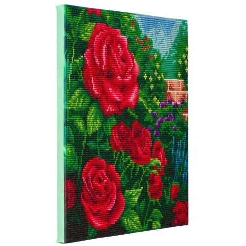 "Perfect Red Rose" by Thomas Kinkade Crystal Art Kit 30x30cm