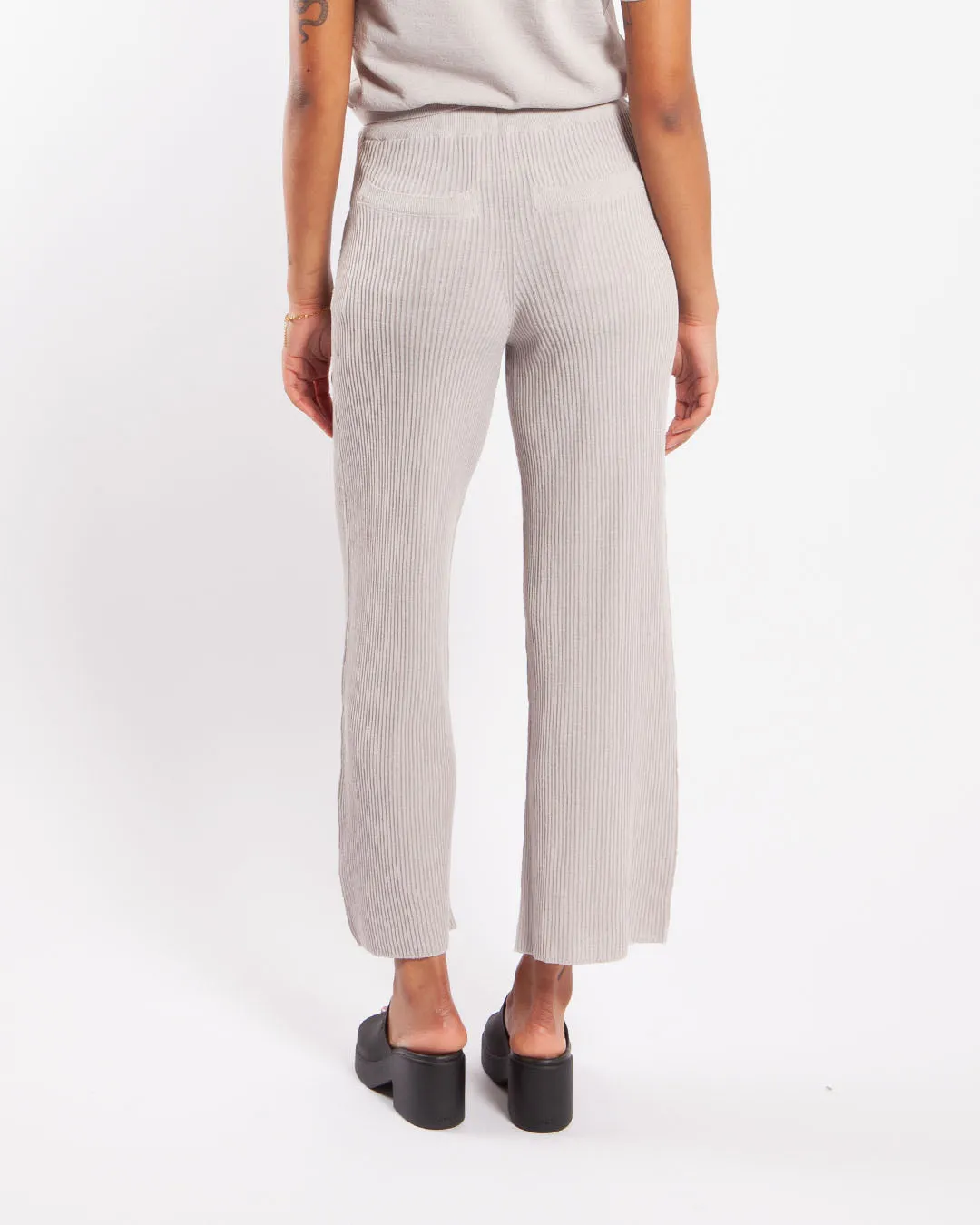 Snow Peak High Gauge Light Knit Pants Light Grey