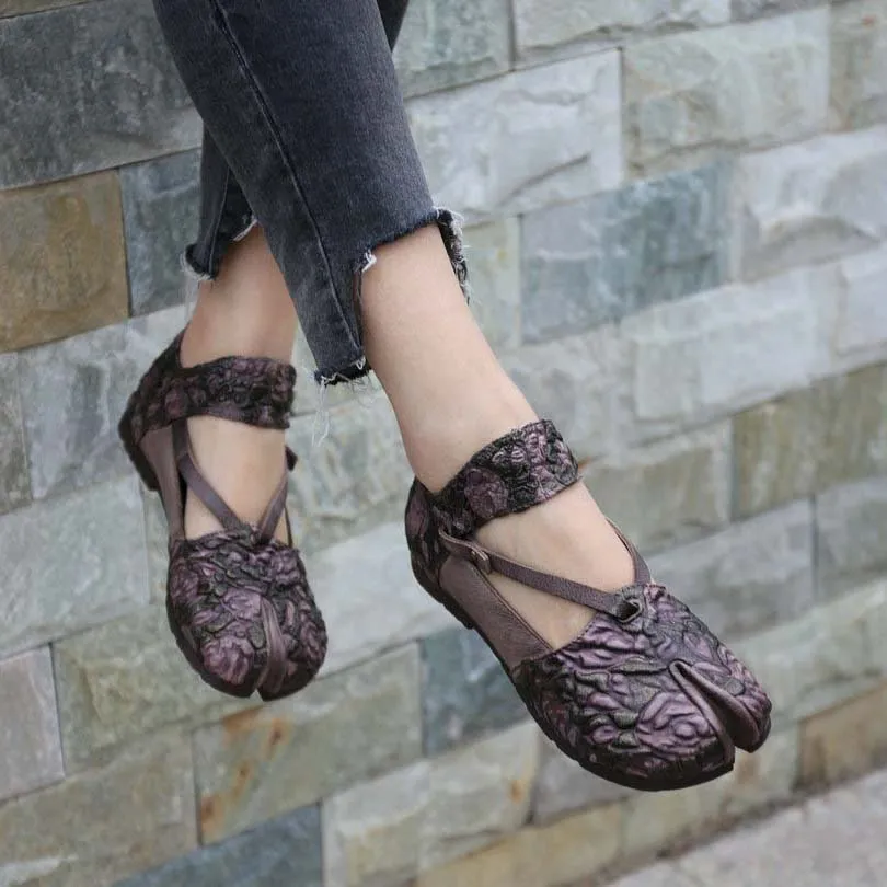 Soft Leather Handmade Retro Flat Shoes