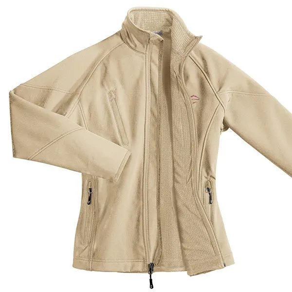 Womens Soft Shell Textured Jacket - Pearl