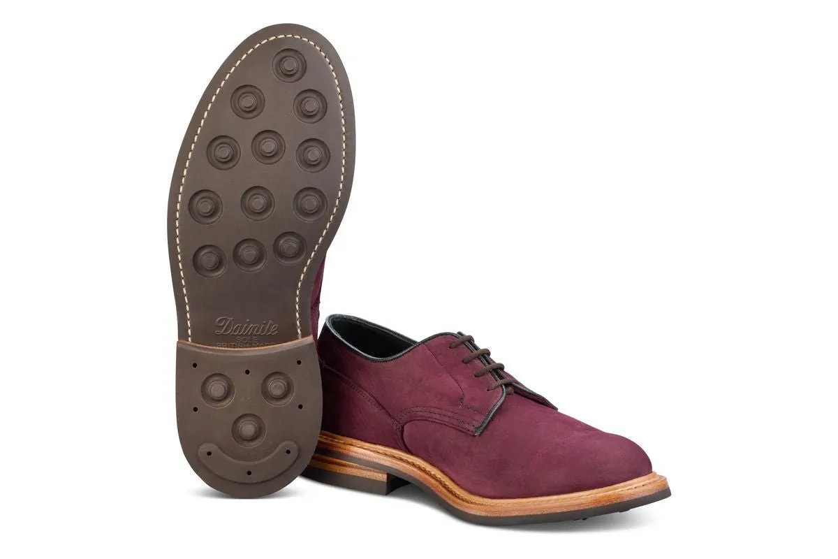 Woodstock Plain Derby Country Shoe - Blackberry Hydro Nubuck